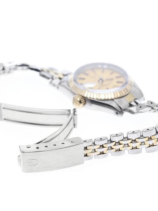 TUDOR Princess Oyster Date 92413 YG bezel gold Dial Automatic Ladies main image 4